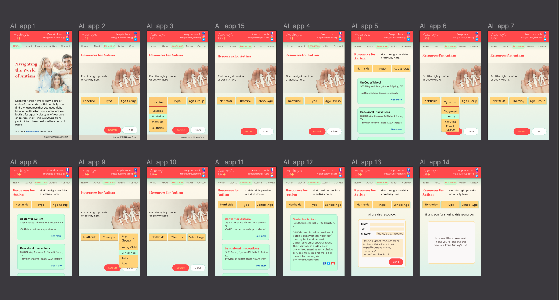 Audrey's List prototype